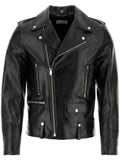 Saint Laurent leather zipped biker jacket