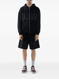 GCDS logo zip-fastening hoodie