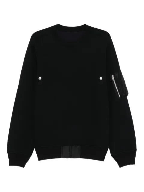 sacai button-fastening zip-pocket sweater