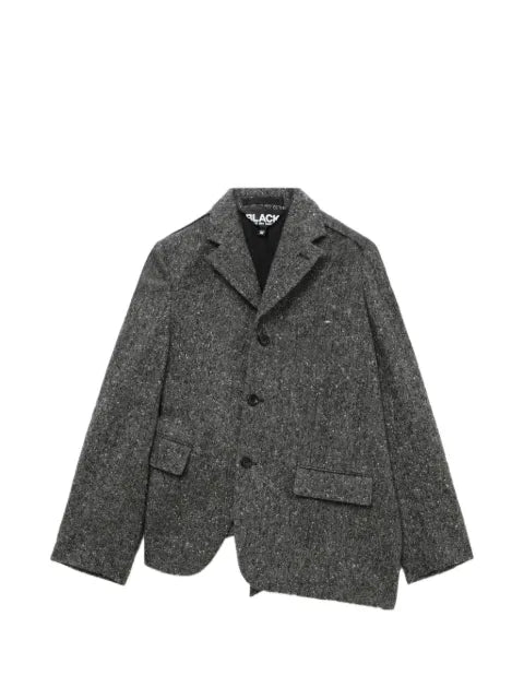 Black Comme Des Garçons button flap-pocket blazer