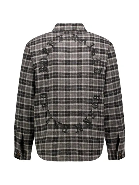 BornxRaised check-pattern flannel shirt jacket
