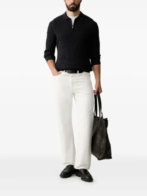Joop! waffle-knit quarter-zip sweater