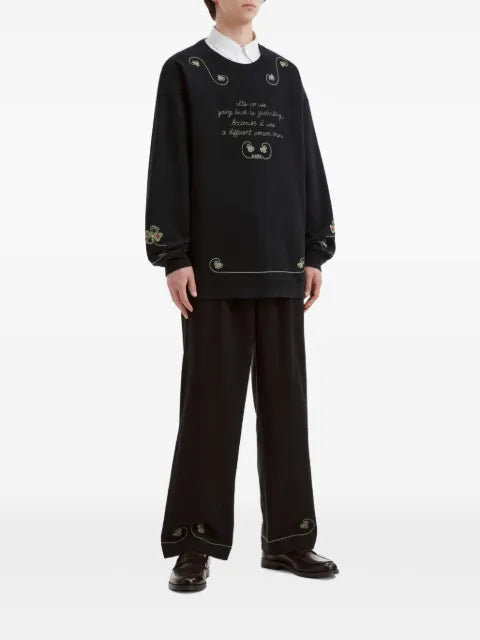BODE embroidered cotton sweatshirt