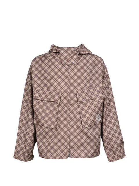 RASSVET tartan-pattern hooded jacket