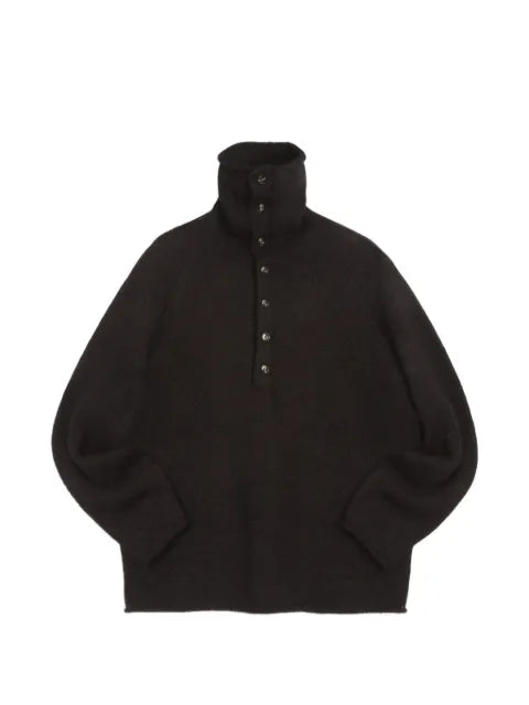 YMC Runaway neck-buttoned sweater