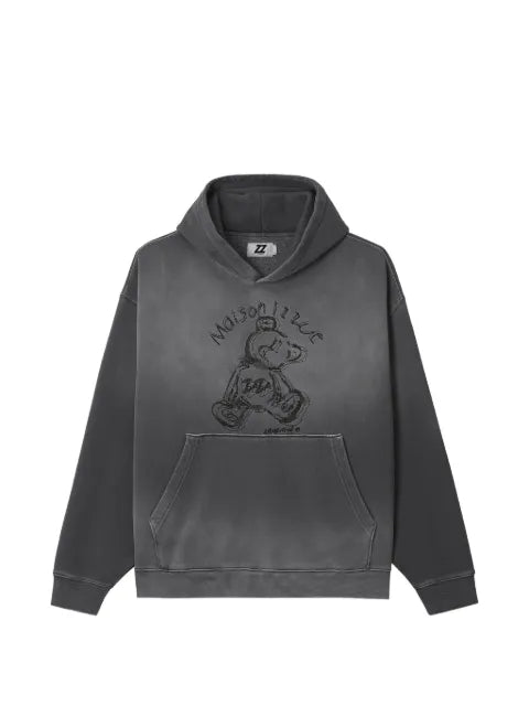 izzue graphic-print cotton hoodie