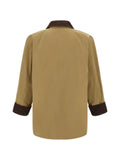DUNST waxed corduroy-trim jacket