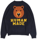 Human Made Bear Raglan Knit Sweater Navy