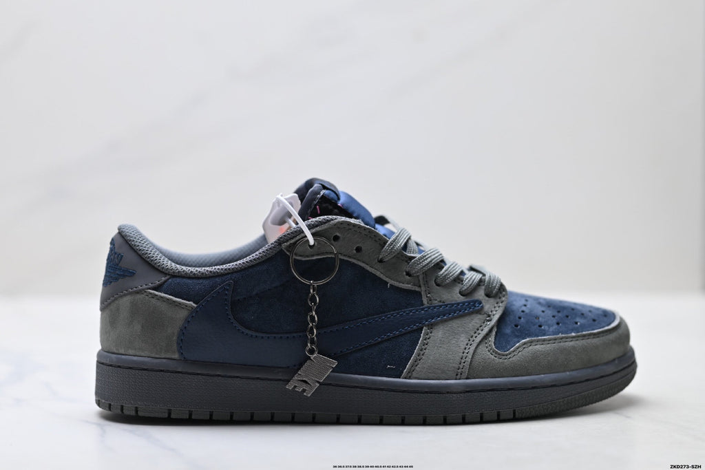 Nike Low-Top Sneakers Navy Gray Unisex Style 24